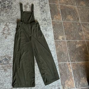 Size large olive green overall jumpsuit